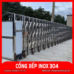 Cổng xếp inox 304