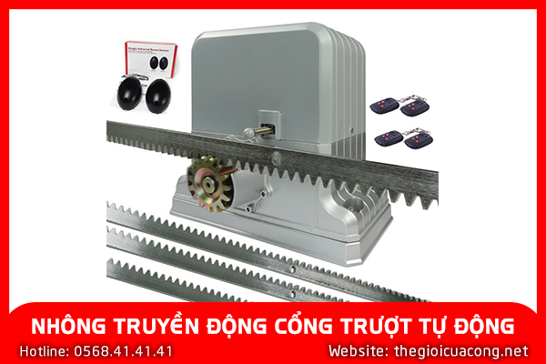 NHÔNG TRUYỀN ĐỘNG CỔNG TRƯỢT TỰ ĐỘNG