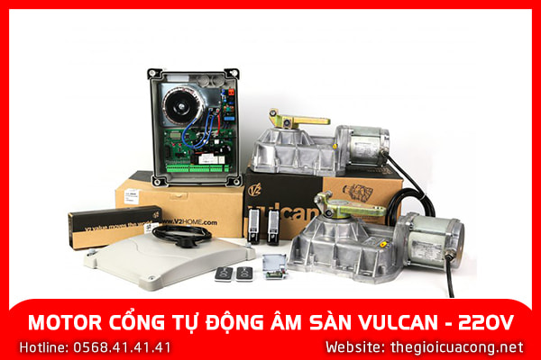 MOTOR CỔNG TỰ ĐỘNG ÂM SÀN VULCAN - 220V